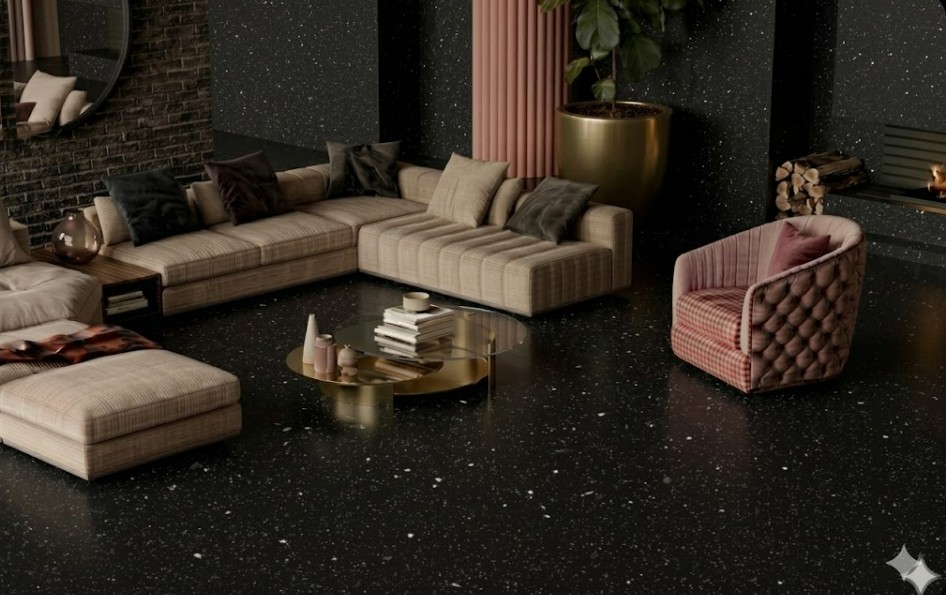 TERAZZO BLACK FLAKES