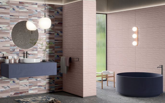 decor brickstaks rosy brown
