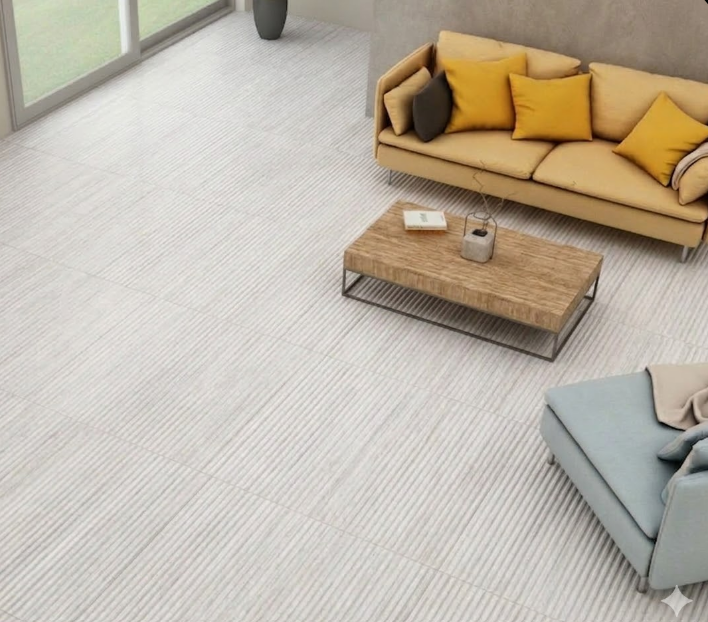 travertino gray flutted liner